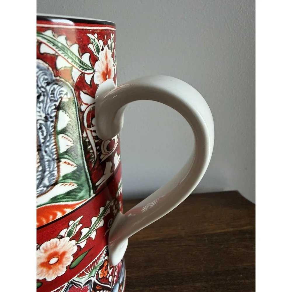 RETIRED POTTERY BARN RED BOHO MEZZE Water Pitcher  32oz Stoneware